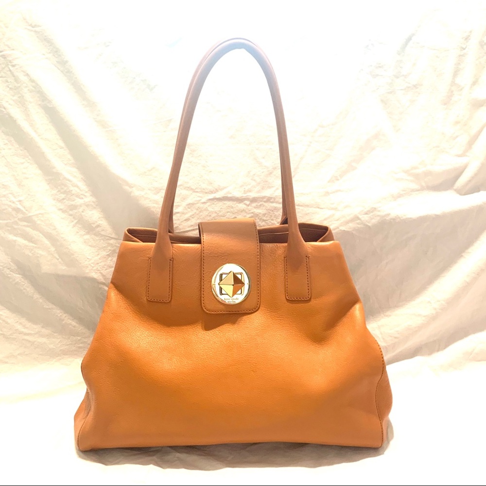 Kate Spade Leather Stud Tote in Tan